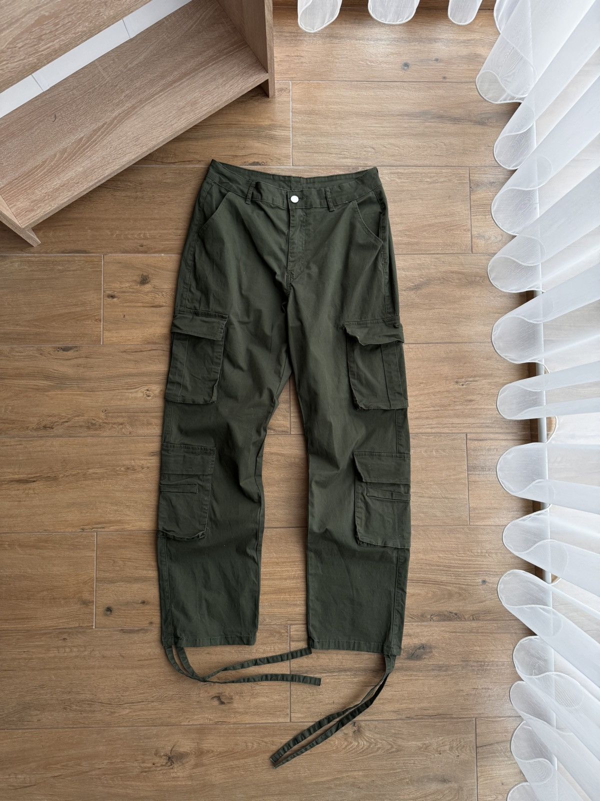 Japanese Brand × Vintage Vintage Military Green Bondage Cargo Archival Pants Size US 32 / EU 48 - 1 Thumbnail