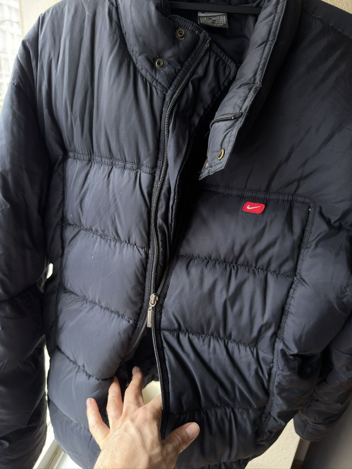 Vintage Nike vintage black down jacket puffer Size US L / EU 52-54 / 3 - 11 Thumbnail