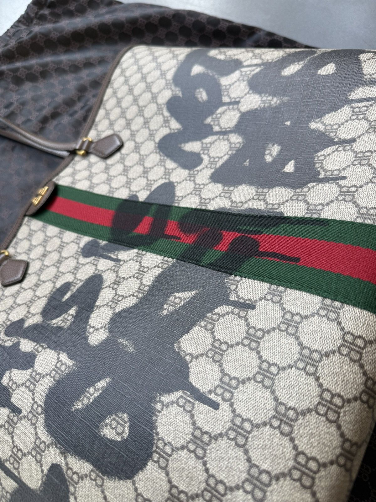 Balenciaga × Gucci Gucci Balenciaga The Hacker Project Graffiti Large Tote Bag Size ONE SIZE - 4 Thumbnail