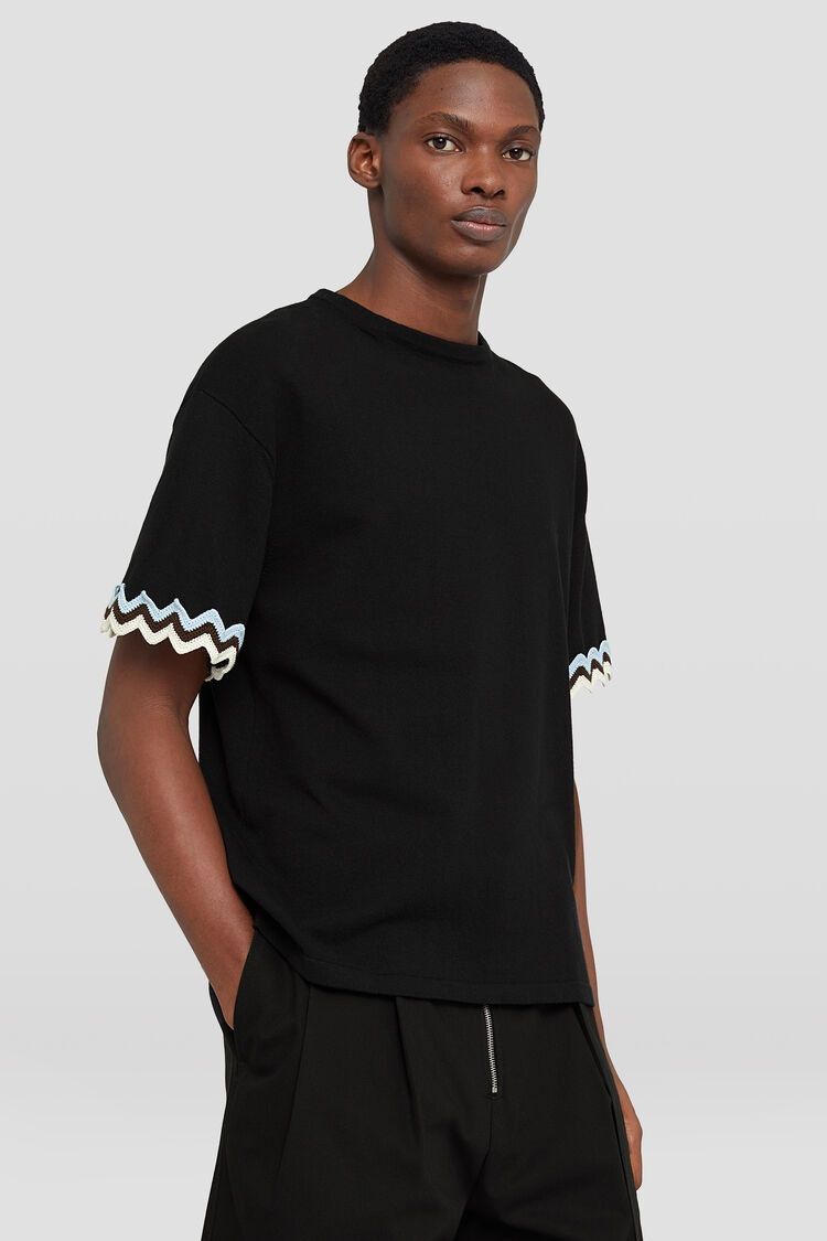 Jil Sander o1w1db10825 Crew-Neck T-Shirt in Black Size US S / EU 44-46 / 1 - 5 Thumbnail
