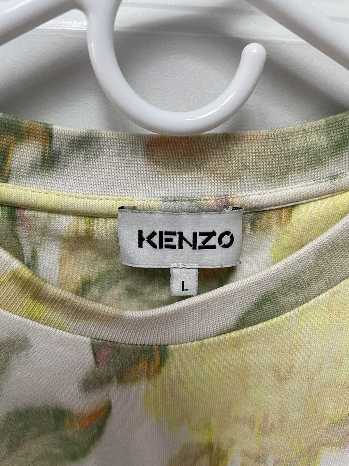 Kenzo SS2021 Kenzo Faded Flowers Yellow Shirt Runway Size US L / EU 52-54 / 3 - 3 Thumbnail