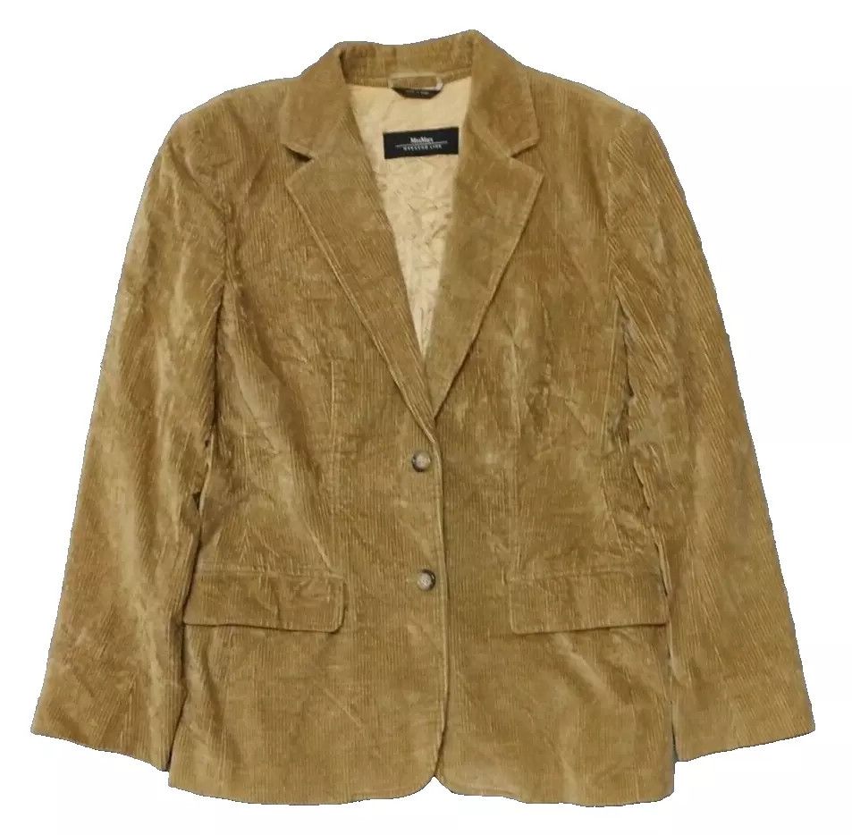 Max Mara × Weekend Max Mara MAX MARA Weekend Line Corduroy Light Brown Women Jacket Size XS / US 0-2 / IT 36-38 - 1 Thumbnail
