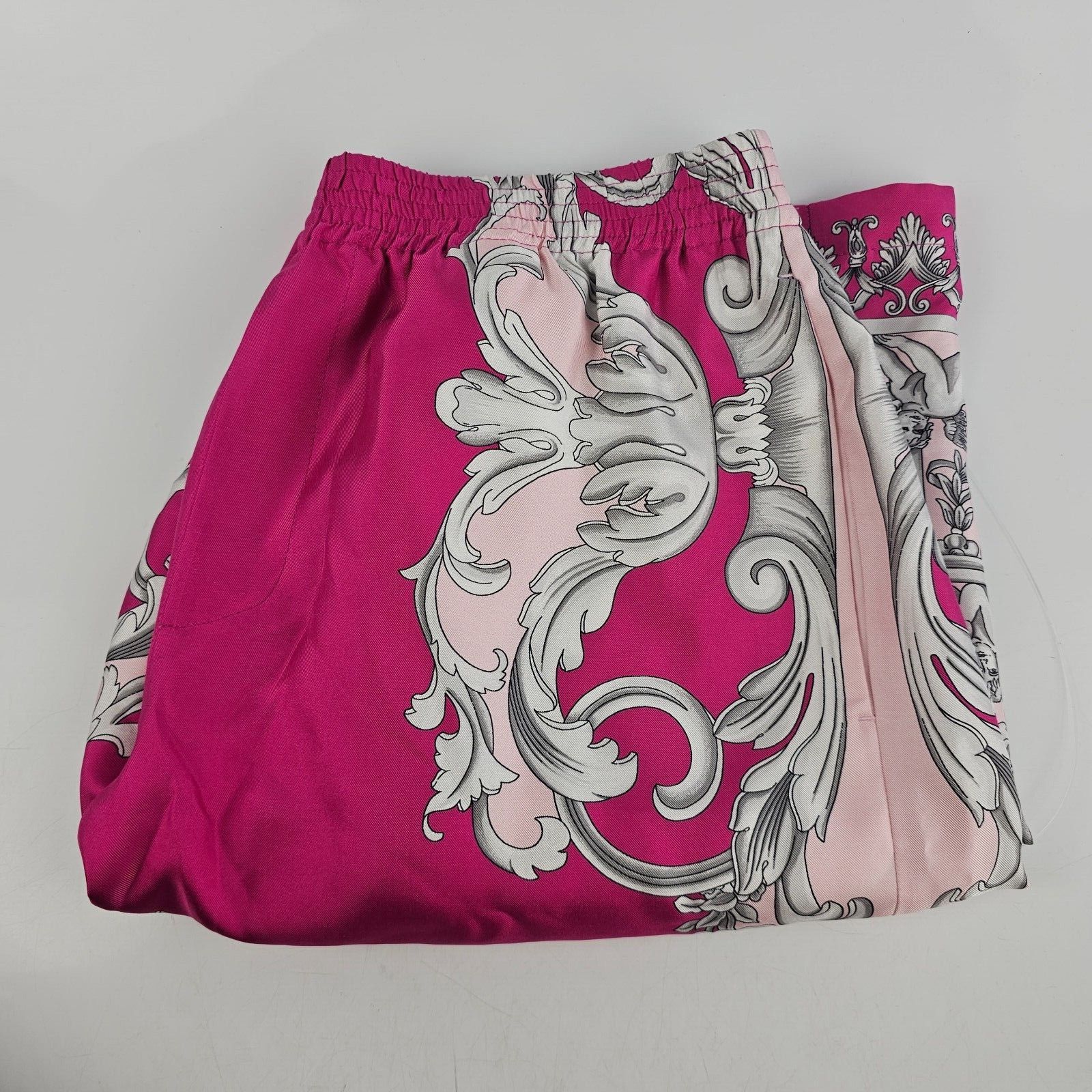 Versace VERSACE Pink Baroque Silk Shorts New Size IT48/M Size US 32 / EU 48 - 6 Thumbnail