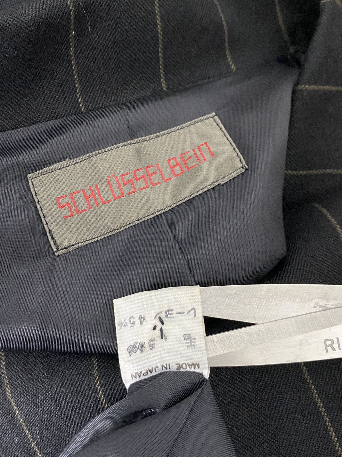 Yohji Yamamoto 80’s Schlüsselbein by Yohji Yamamoto Pinstripe Rayon Jacket Size US M / EU 48-50 / 2 - 3 Thumbnail