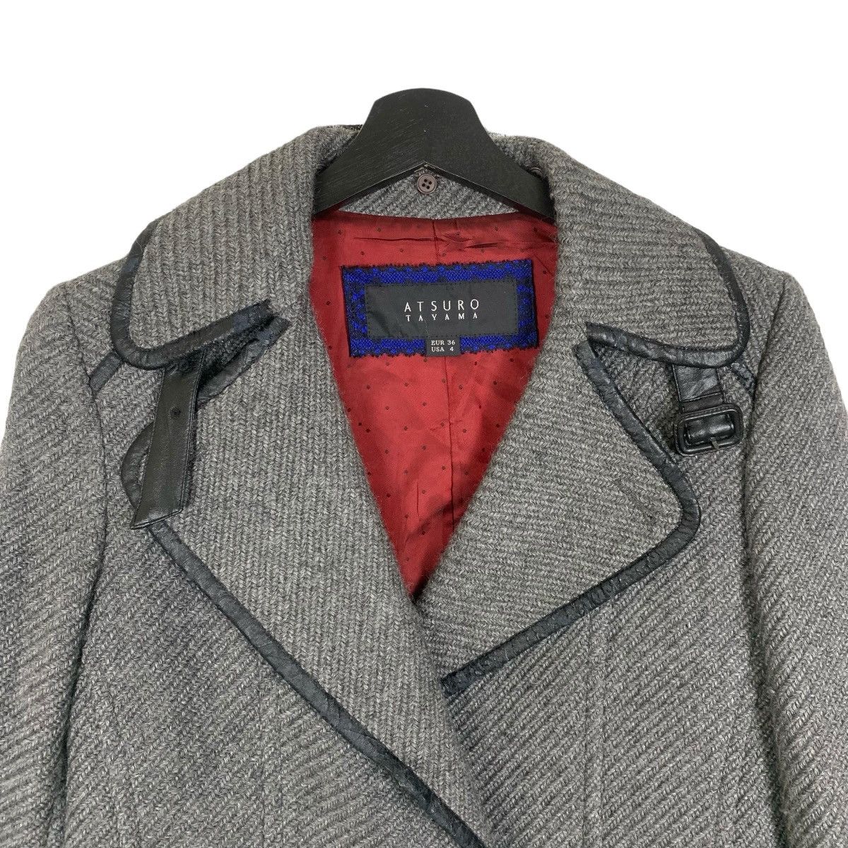 ATSURO TAYAMA Atsuko Tayama Designer Luxury Japanese Brand Overcoat Jacket Size XS / US 0-2 / IT 36-38 - 3 Thumbnail
