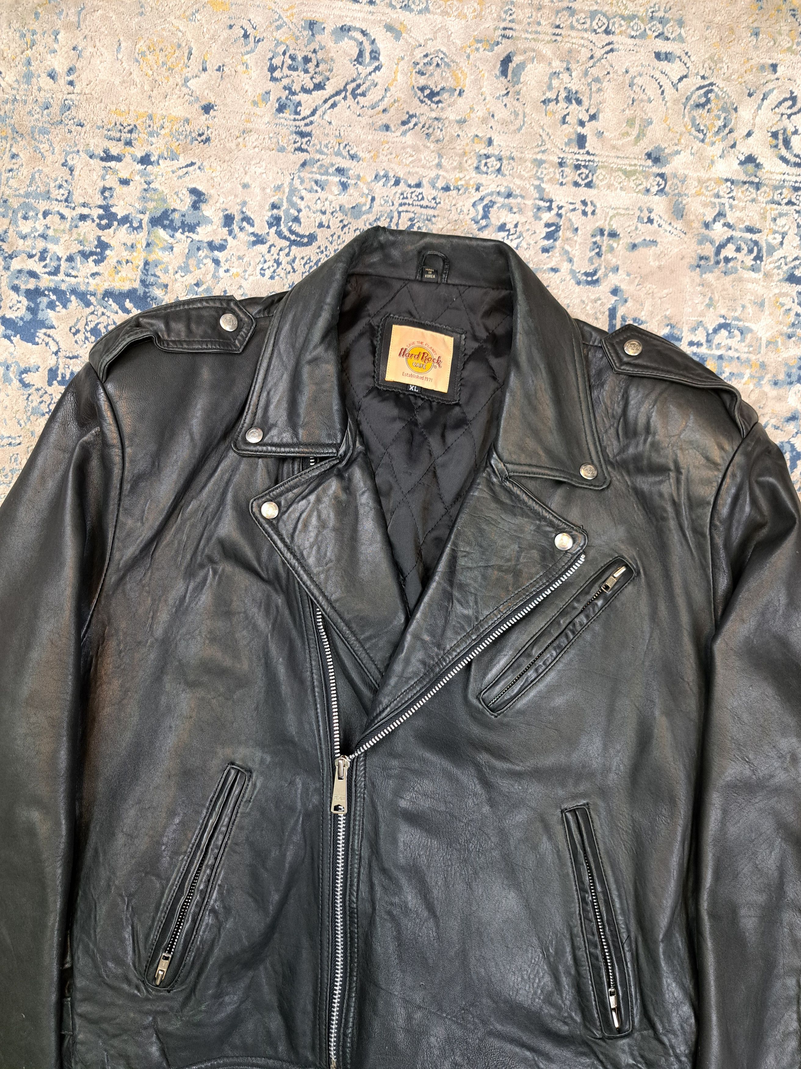 Hard Rock Cafe Vintage Ramones Hard Rock Cafe Leather Jacket Size US XL / EU 56 / 4 - 5 Thumbnail