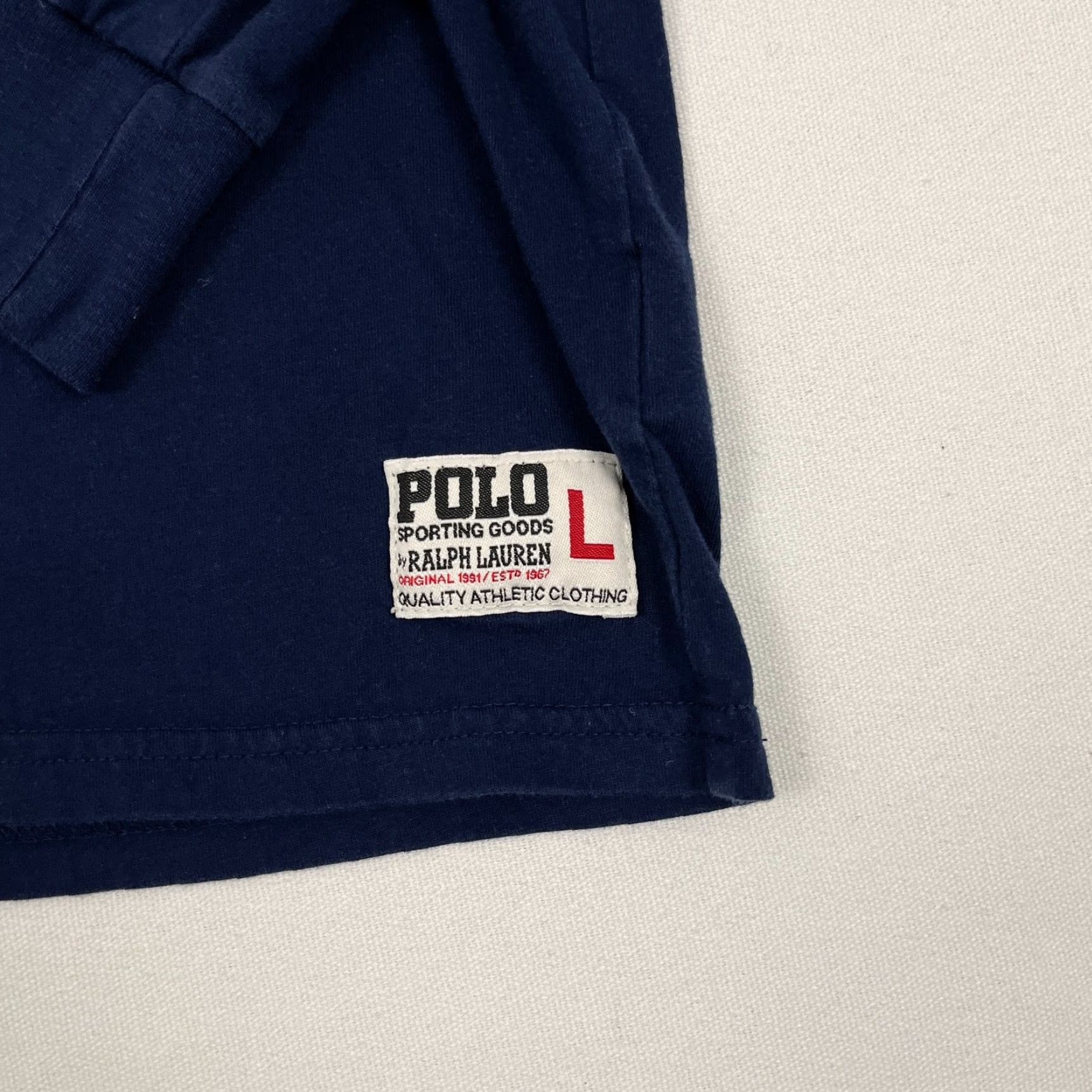 Polo Ralph Lauren Polo Ralph Lauren Hoodie Adult Large Navy Blue Lightweight Pullover Graphic Prep Mens Size US L / EU 52-54 / 3 - 4 Thumbnail