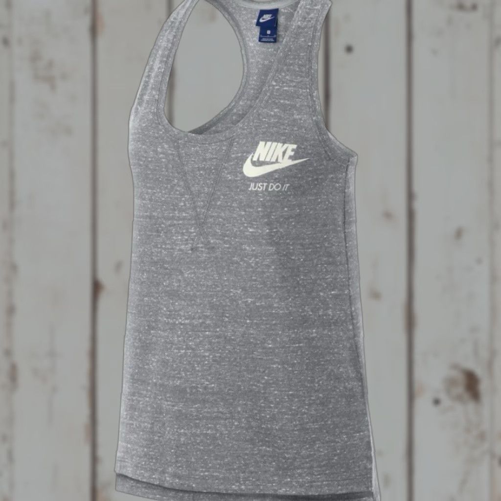 Nike VINTAGE Nike Tank Top Women M Heather Grey Racerback Activewear Tank Top Large? Size M / US 6-8 / IT 42-44 - 1 Thumbnail