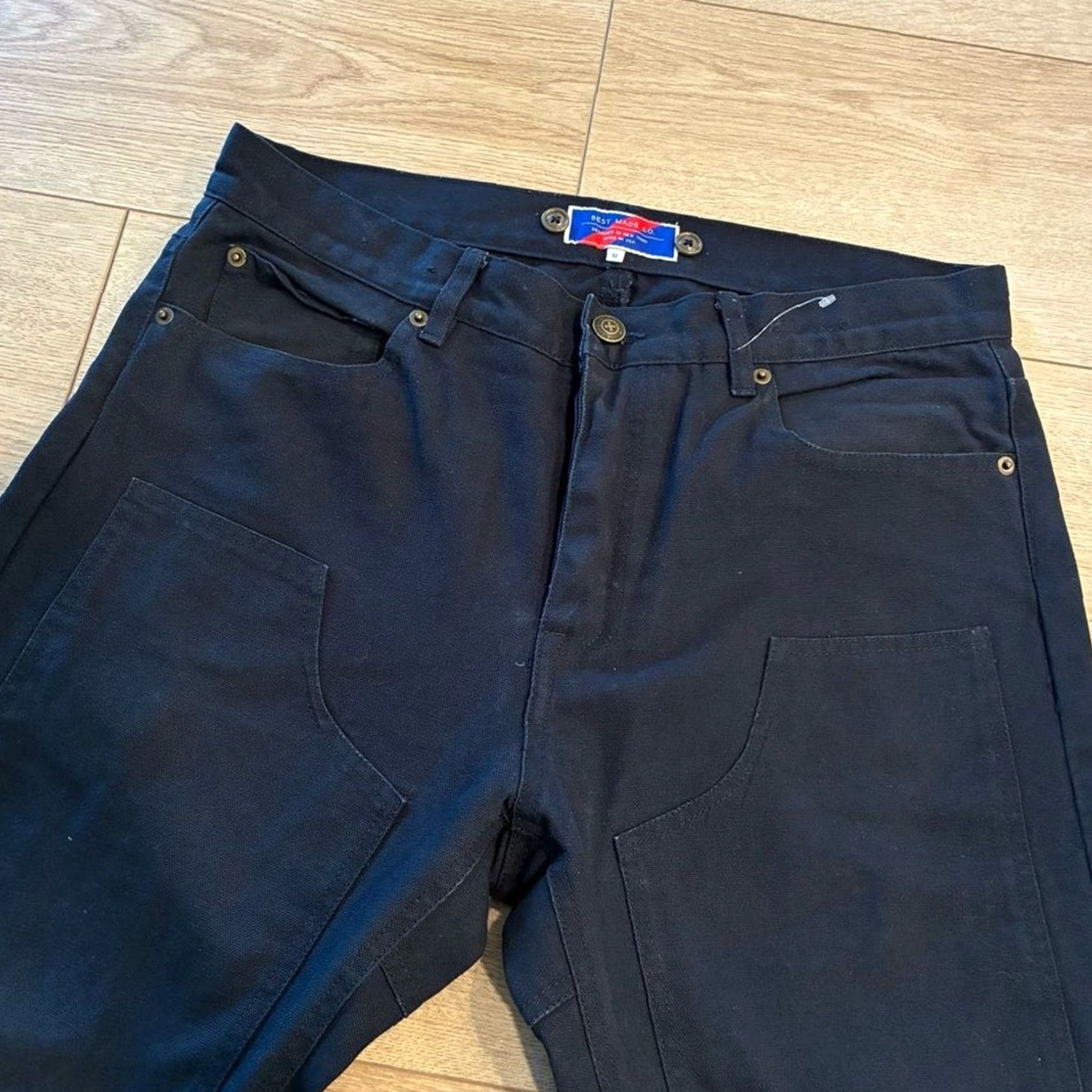 Doublet BEST MADE CO. Men’s Canvas Field Pant Navy Double Knee Button Fly 32 Carpenter Regular 33in Inseam Men Size US 32 / EU 48 - 2 Thumbnail