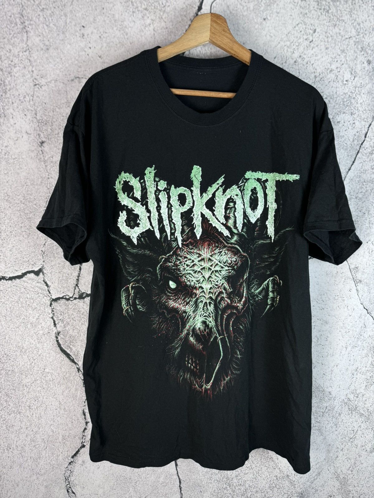 Band Tees × Slipknot × Vintage Vintage Slipknot Band Licensed T-Shirt In Black Size US XL / EU 56 / 4 - 1 Thumbnail