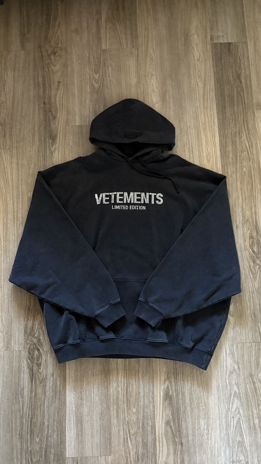 Vetements Vetements Limited Edition Rhinestone Hoodie Size US S / EU 44-46 / 1 - 1 Thumbnail