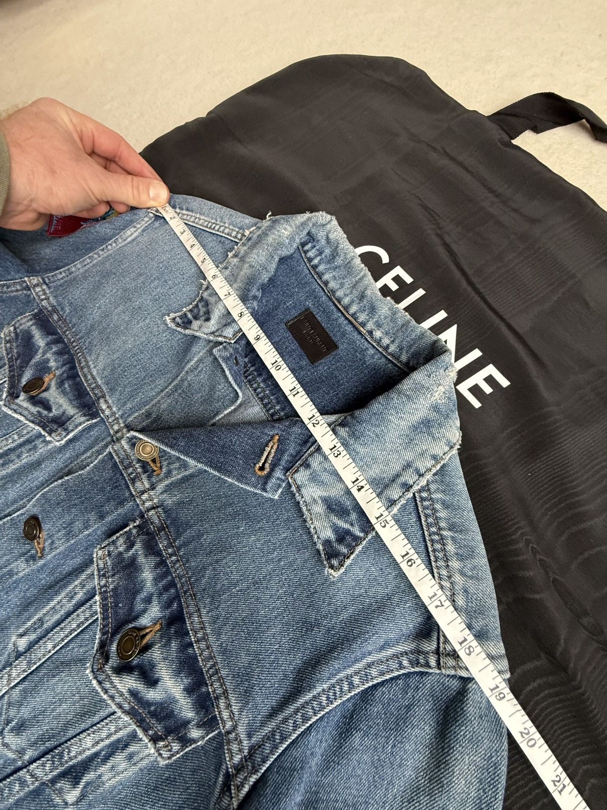 Saint Laurent Paris SS16 Saint Laurent Hedi Slimane palm tree denim jacket XL Size US XL / EU 56 / 4 - 4 Thumbnail