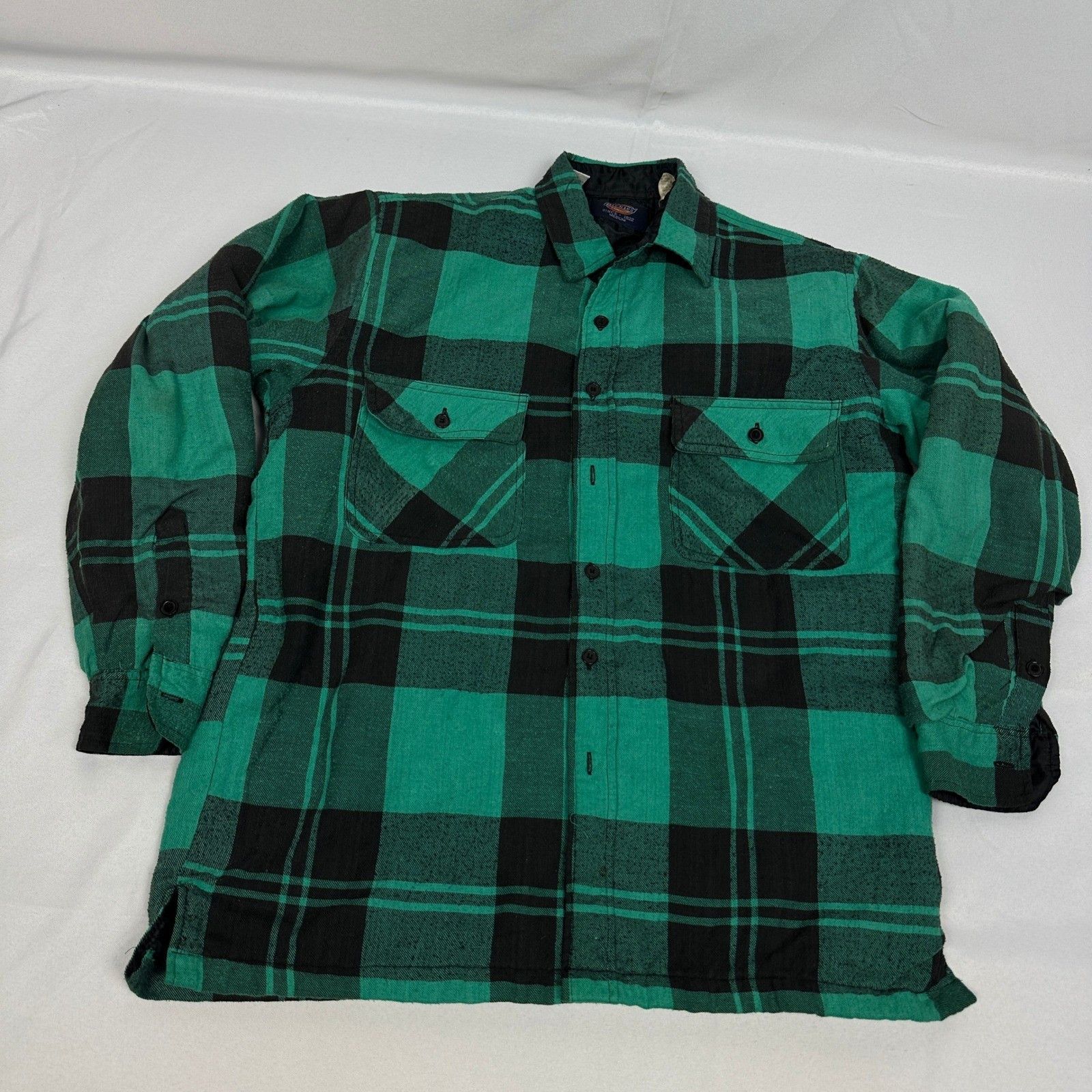 Dickies Dickies Quilted Flannel Shirt – Green/Black – Size Medium Size US M / EU 48-50 / 2 - 1 Thumbnail