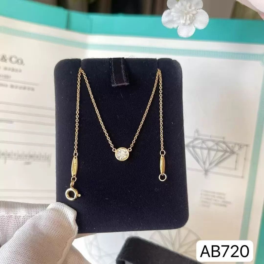 Tiffany & Co. Tiffany Bubble 18K RG 0.3ct Diamond VVS2 F Color 41cm New Size ONE SIZE - 4 Thumbnail