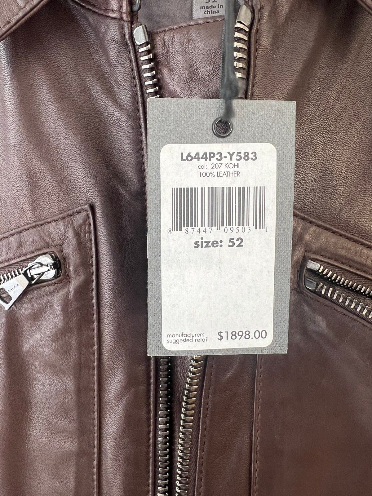 John Varvatos Lambskin moto jacket. MSRP: $1,898 Size US L / EU 52-54 / 3 - 6 Preview