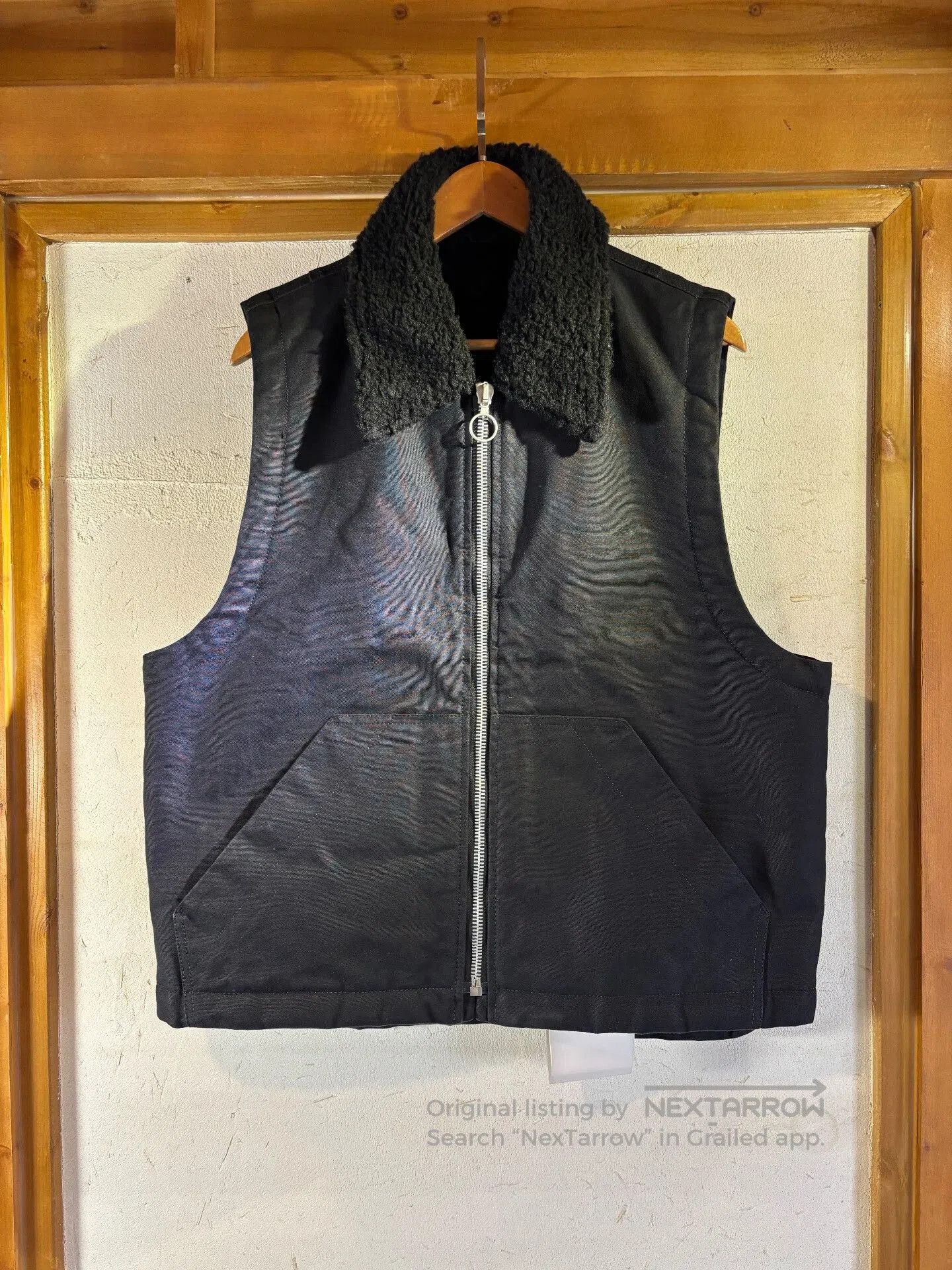Our Legacy Our Legacy Waxed Cotton Shearling Vest. Size US M / EU 48-50 / 2 - 1 Thumbnail