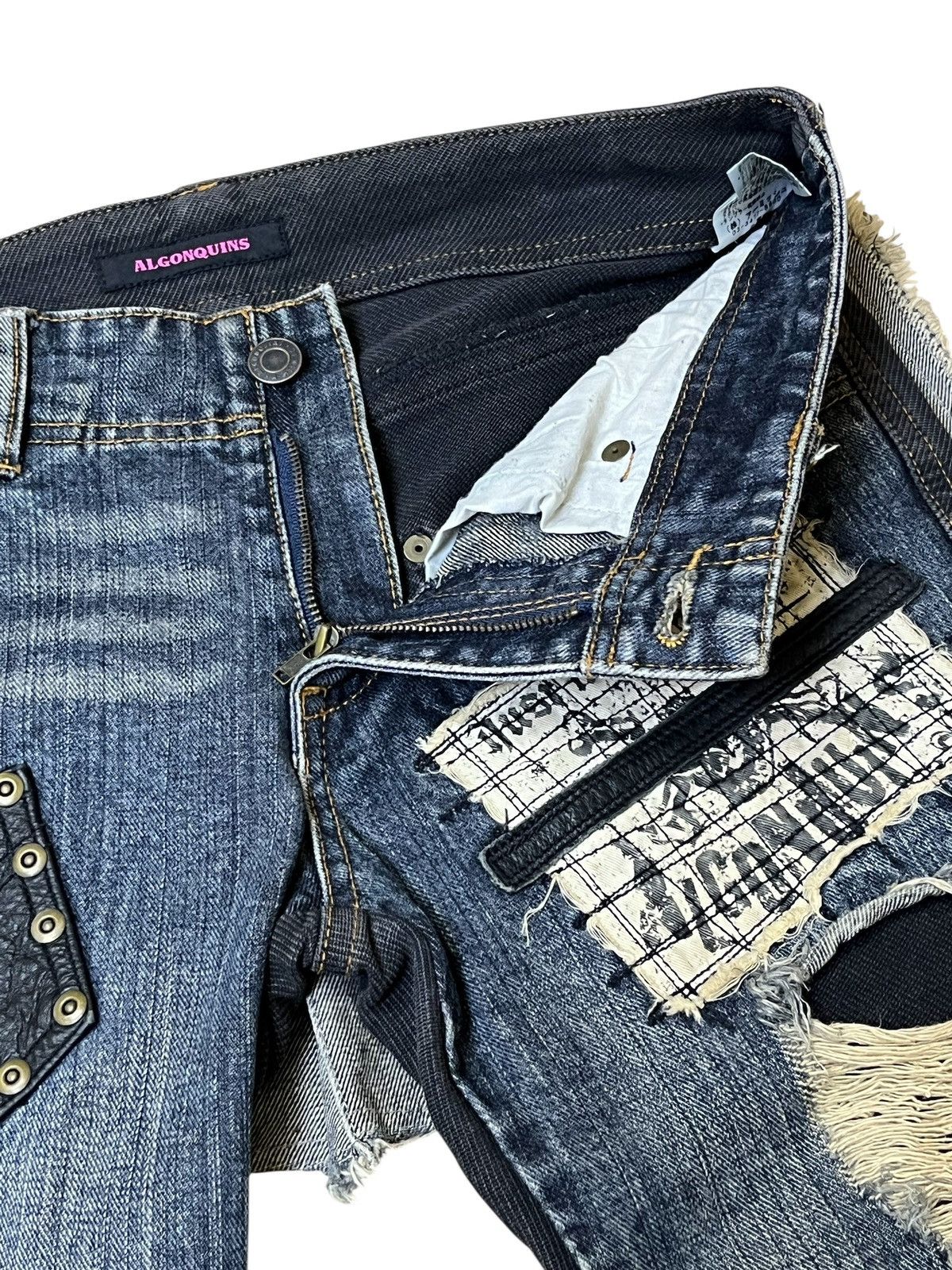 Japanese Brand Sick ALGONQUINS punk gothic bondage flared distressed jeans Size US 30 / EU 46 - 14 Thumbnail
