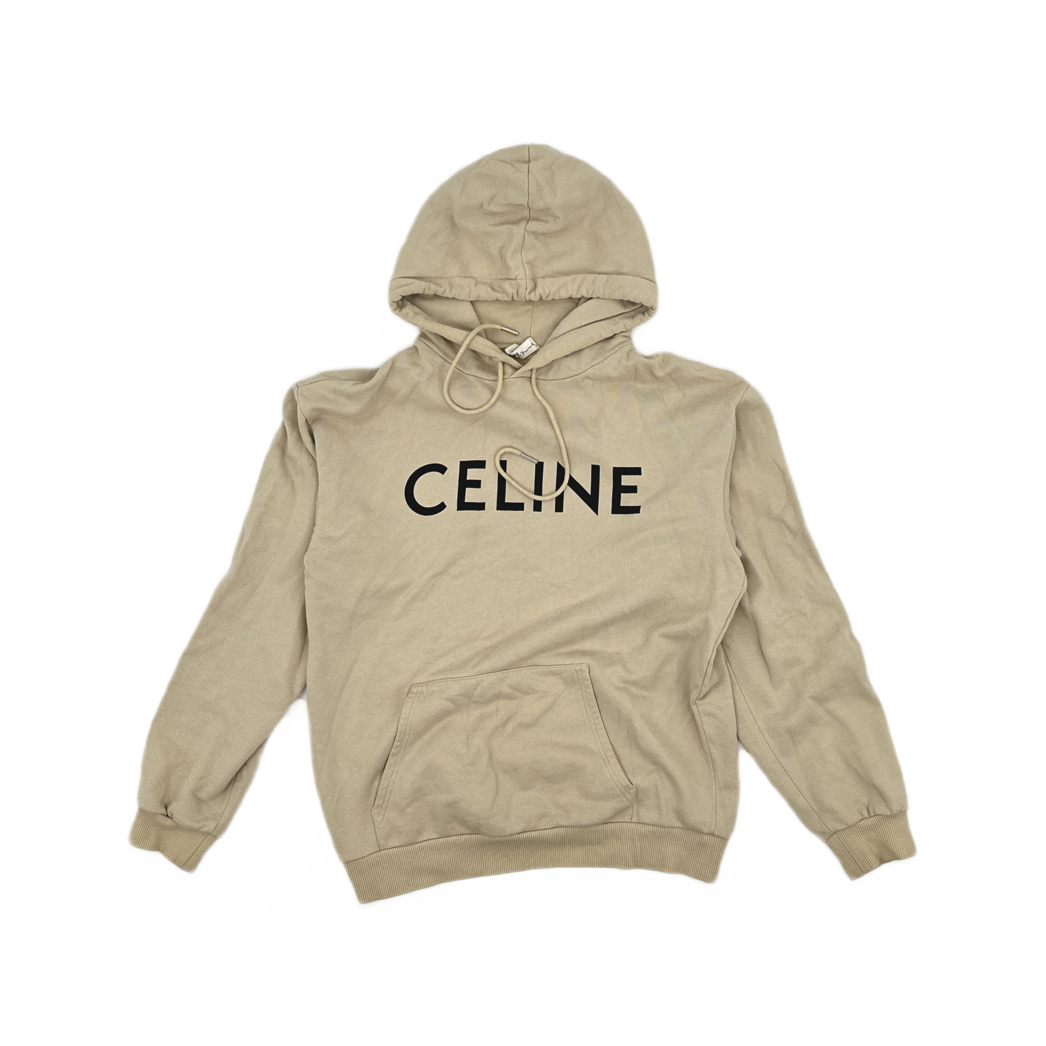 Celine Celine Logo Hoodie Beige Size S Size US S / EU 44-46 / 1 - 1 Thumbnail