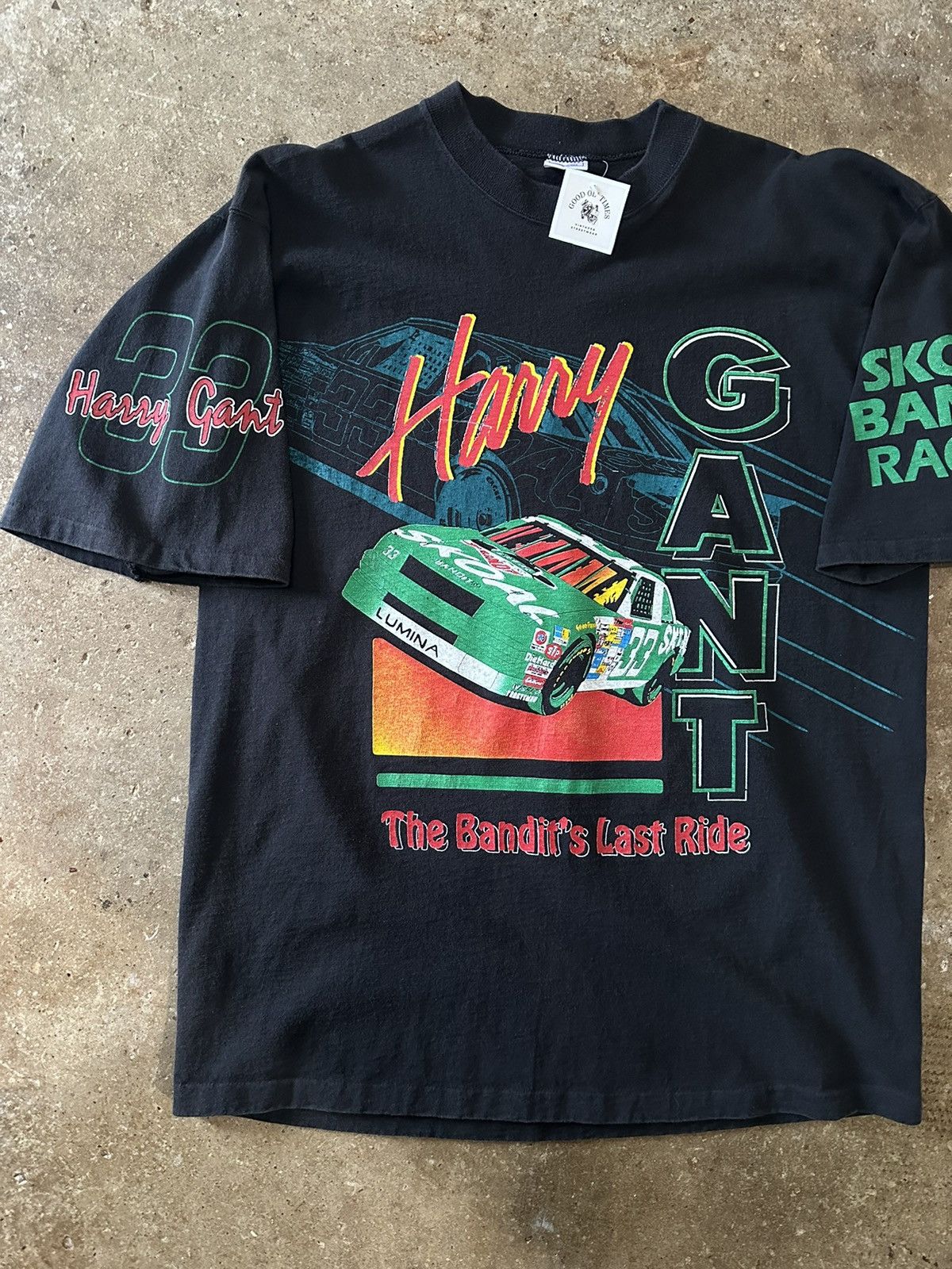 image of Delta x Made In USA 90's Harry Gant Aop Tee in Black, Men's (Size XL)