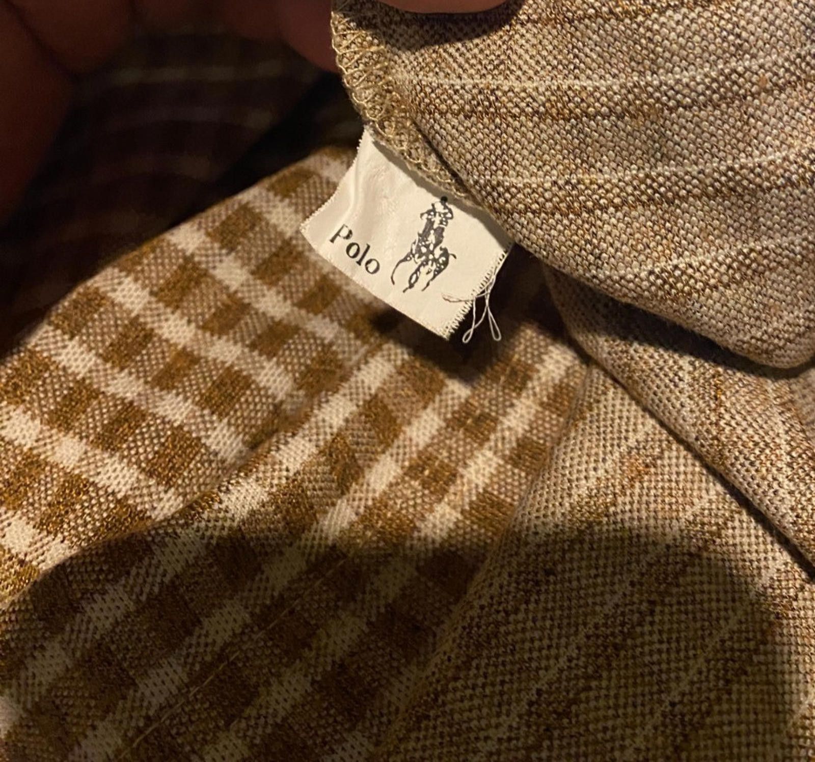 Polo Ralph Lauren Vintage 90's Polo Ralph Lauren Mens Brown Gingham POLO (271) Size US L / EU 52-54 / 3 - 12 Thumbnail