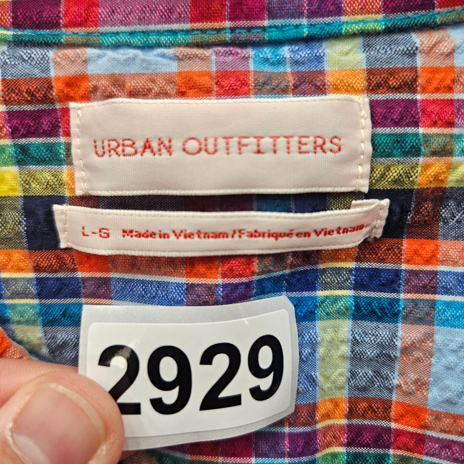 Urban Outfitters URBAN OUTFITTERS WOMEN'S LARGE OVERSIZED PLAID SHACKET BLUE Size L / US 10 / IT 46 - 3 Thumbnail