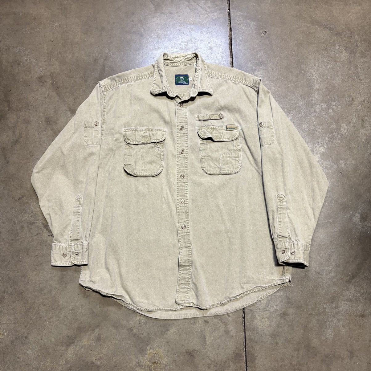 Camel Vintage Camel Cigarettes Button Up Shirt Work Utility 90s Size US XL / EU 56 / 4 - 2 Thumbnail