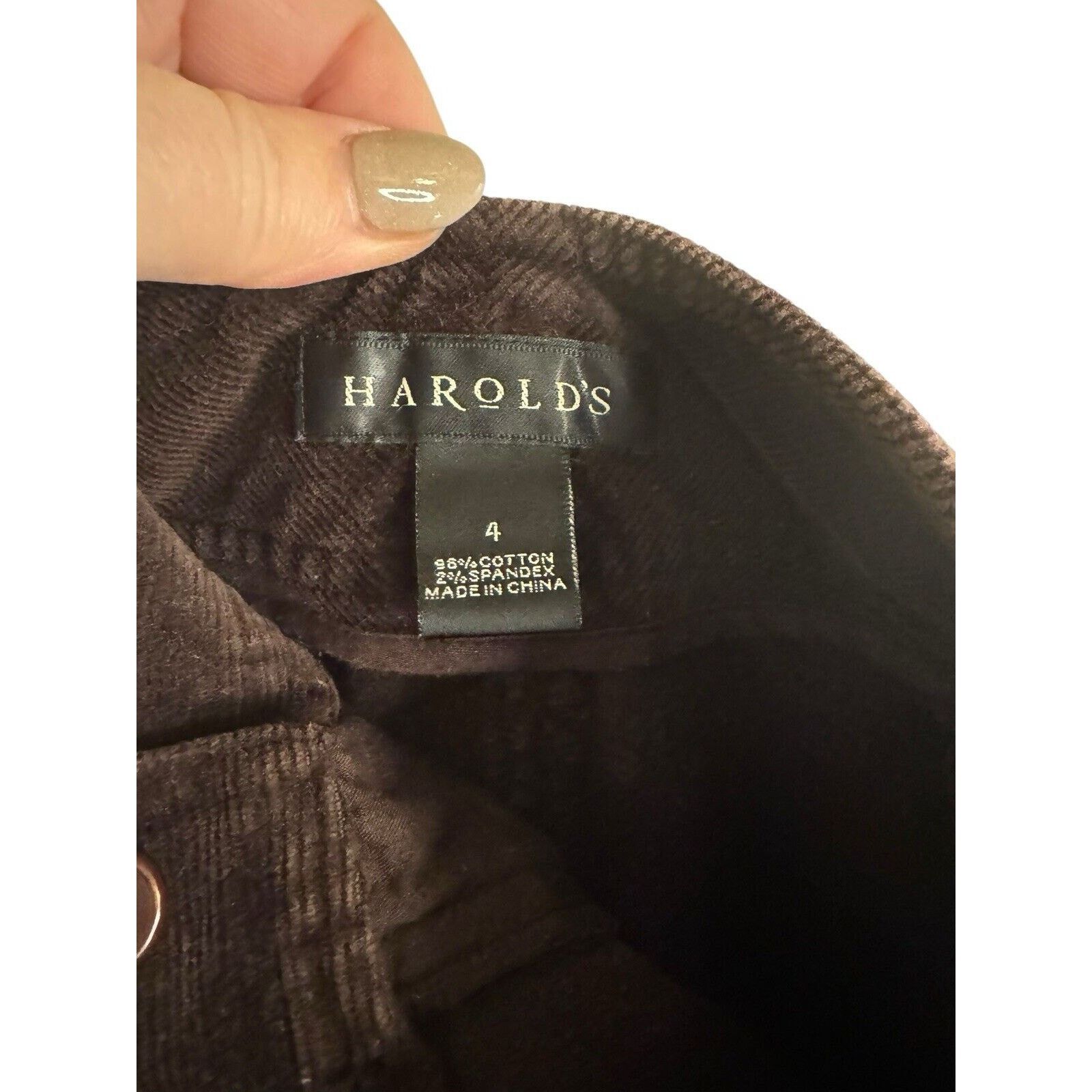 Other Harold’s Corduroy Skirt Chocolate Brown Size 4 Stretchy Size 27" / US 4 / IT 40 - 8 Thumbnail