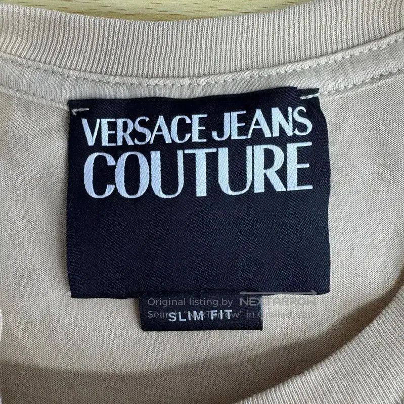 Versace Versace Beige Cotton Men's T-Shirt . Size US L / EU 52-54 / 3 - 3 Thumbnail