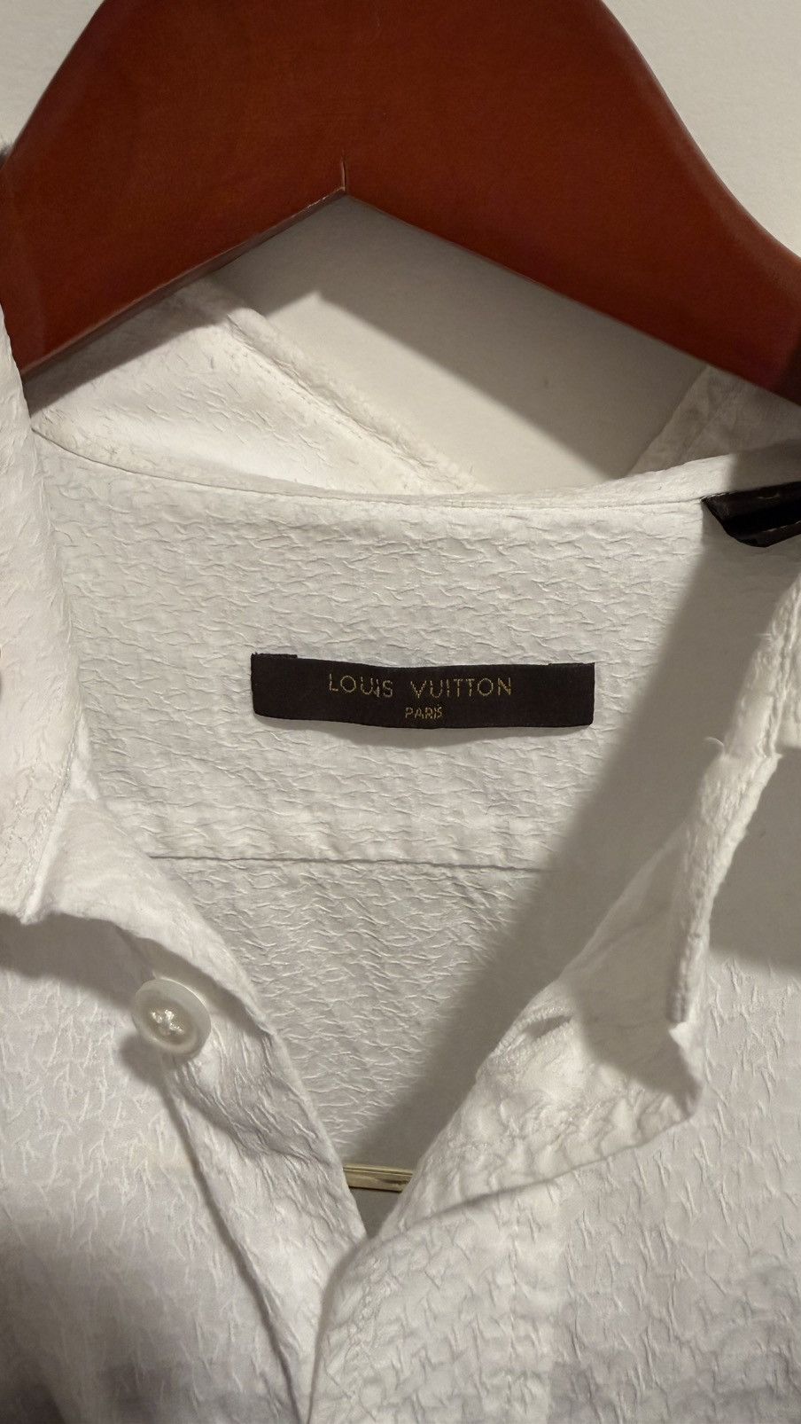 Louis Vuitton 2010 Louis Vuitton Micro LV Monogram White Dress Shirt Size US L / EU 52-54 / 3 - 2 Thumbnail
