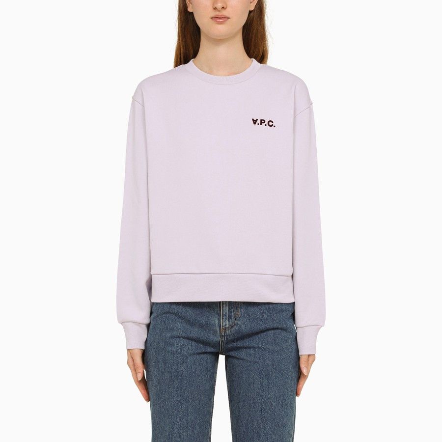 A.P.C. o1d2blof0724 Crew Neck Sweatshirts in Light Lilac Size XS / US 0-2 / IT 36-38 - 1 Thumbnail