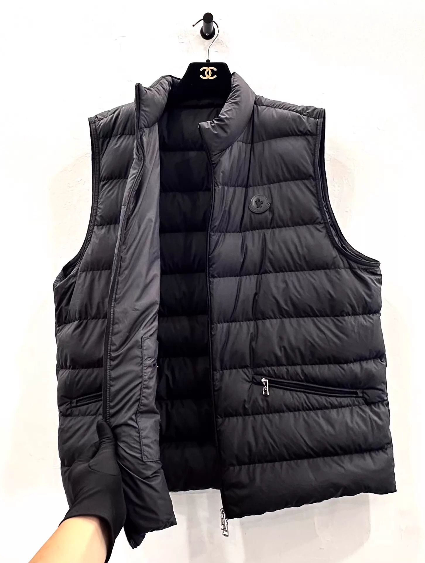 Moncler Moncler Lechtal Men's Black Puffer Coat Chest Logo Size US XXL / EU 58 / 5 - 4 Thumbnail