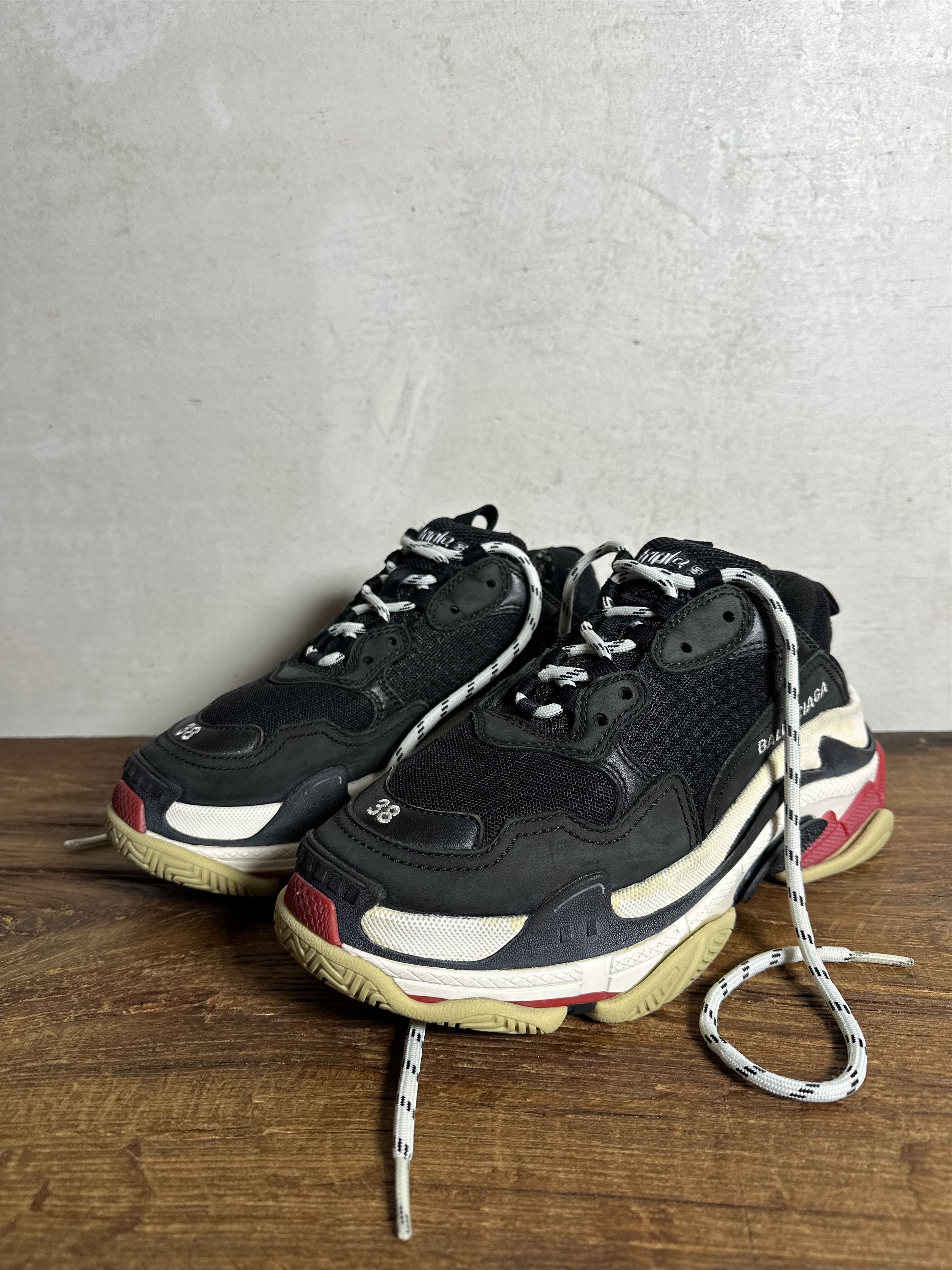 Balenciaga Balenciaga Triple S Black Red White Size US 8 / IT 38 - 15 Thumbnail