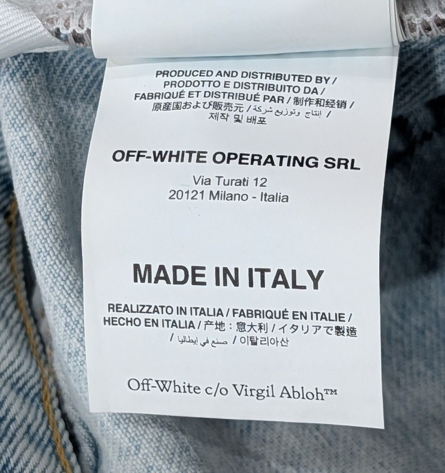 Off-White OFF-WHITE Diagonal Tab Arrow Slim Fit Jeans Light Blue 34 Size US 34 / EU 50 - 7 Thumbnail