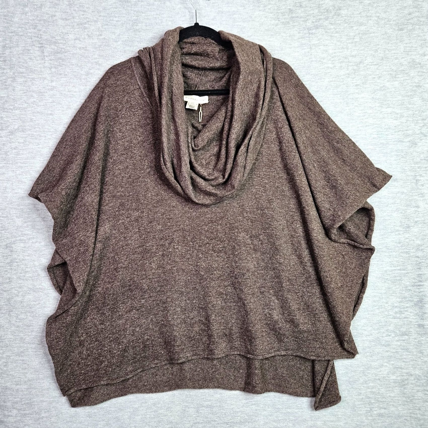 Vintage Lovestitch Cardigan Sweater Brown One Size Womens Cowl Neck Knit All Seasons Modern 90s Standalone Cardigan Theme: Modern? Size ONE SIZE - 2 Thumbnail