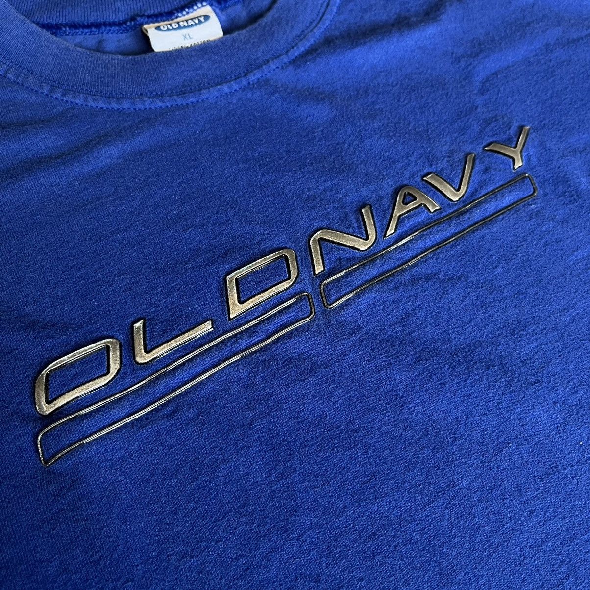 Old Navy Vintage 2000s Old Navy Cyber Y2K Style 3D Spellout Logo Tee Size US XL / EU 56 / 4 - 3 Thumbnail