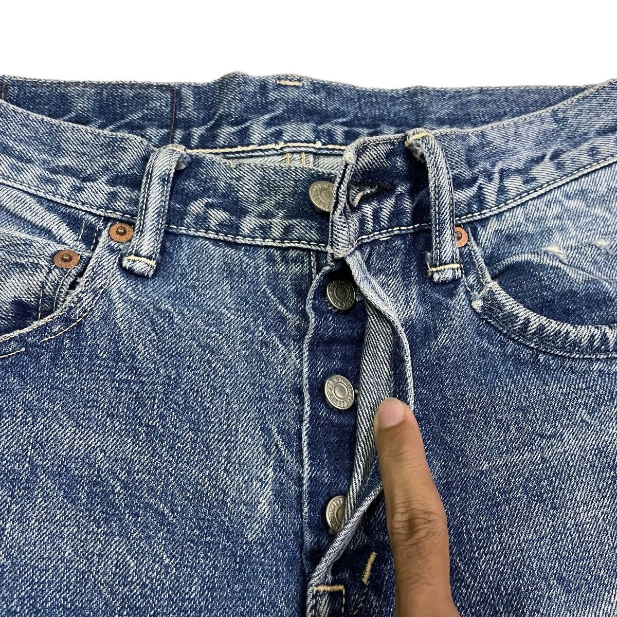 Indigo Vintage Japanes Brand Blue x Indigo HR Red Selvedge Denim Size US 31 - 7 Thumbnail
