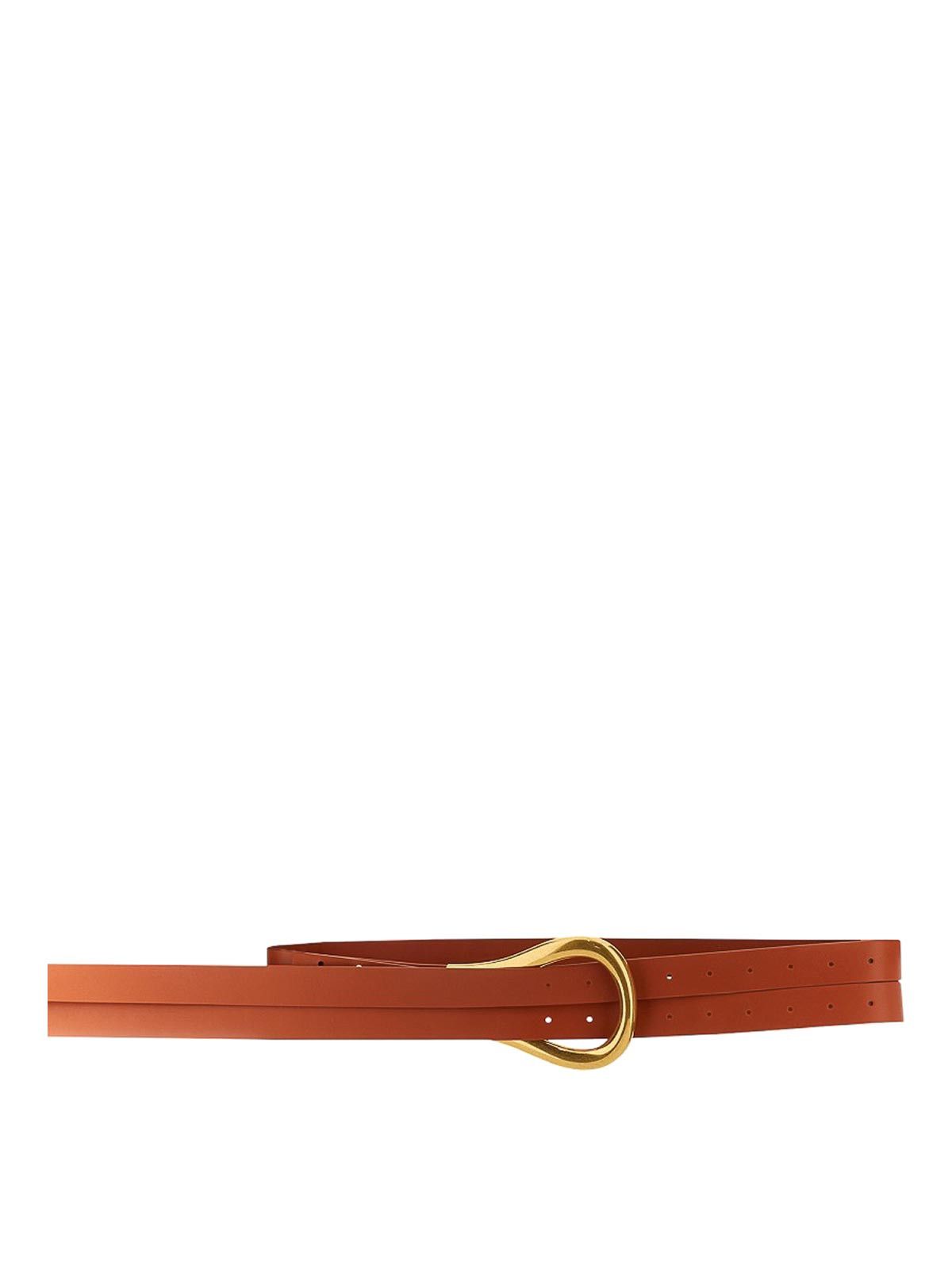 Bottega Veneta o1n1vont0225 Size: S / Horsebit Belt in Brown/Gold Size ONE SIZE - 2 Thumbnail