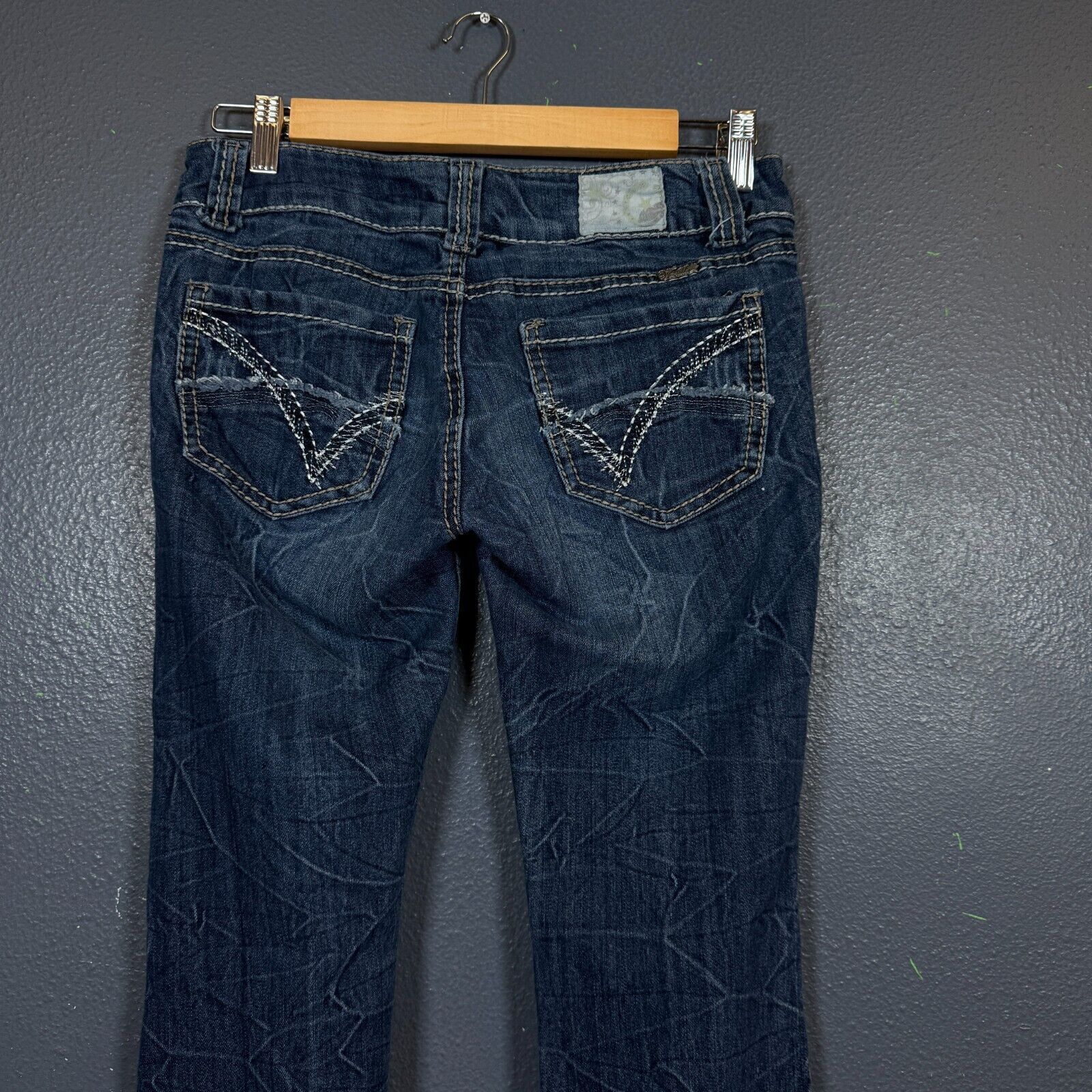 Vintage Vanilla 5 women’s blue denim jeans Y2K vintage baggy pants Size 29" - 3 Thumbnail