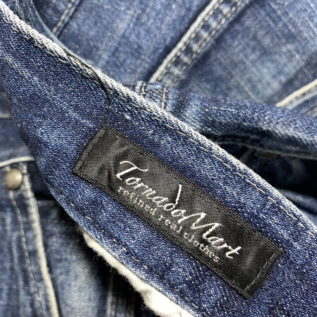 Tornado Mart Tornado Mart Distressed Blue Wash Flared Ifsix Lgb Style Size US 32 / EU 48 - 4 Thumbnail