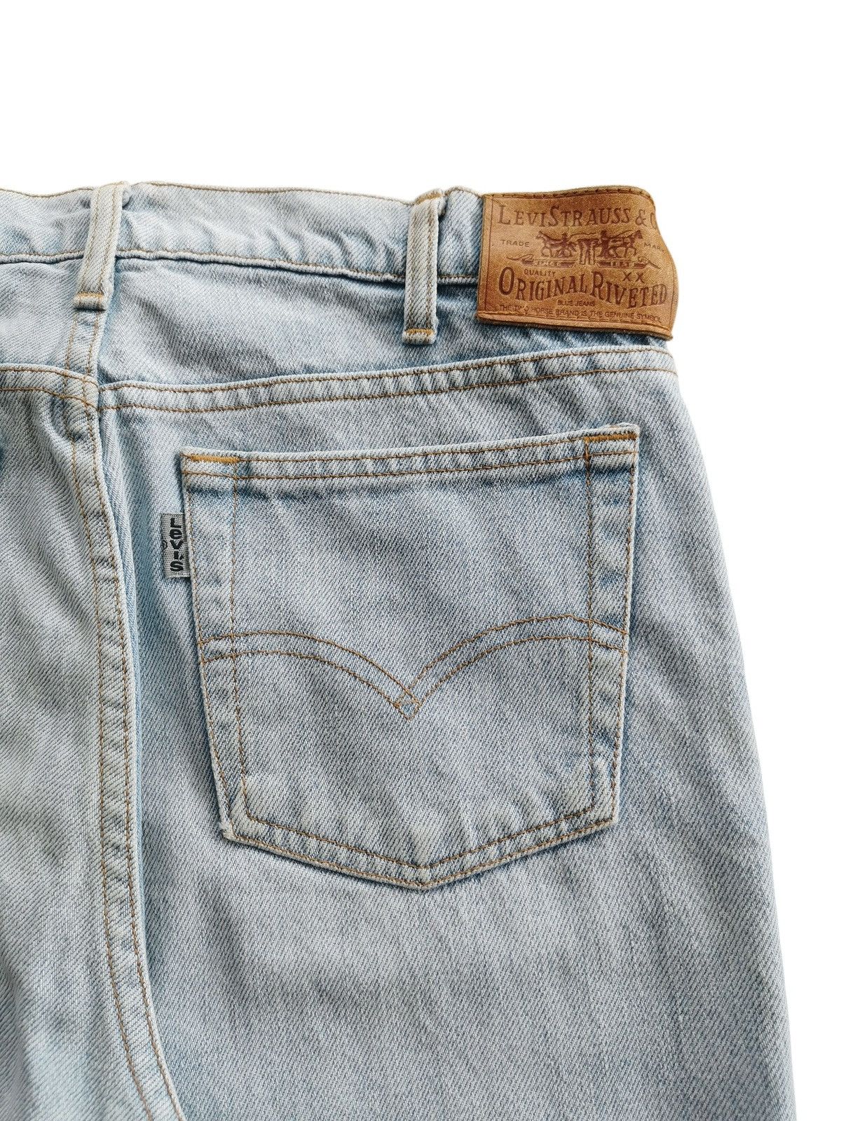 Levi's Vintage Levis Original Rivetted Faded Light Blue Jeans Size US 31 - 2 Thumbnail