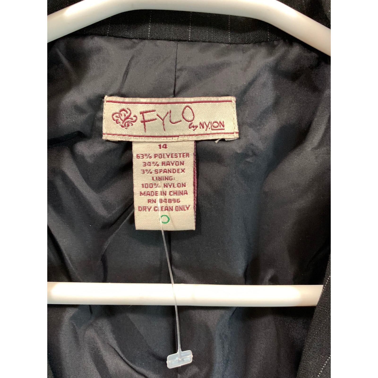 Other FYLO Suits Womens Size 14 Black Formal Top Blazer Size L / US 10 / IT 46 - 3 Thumbnail