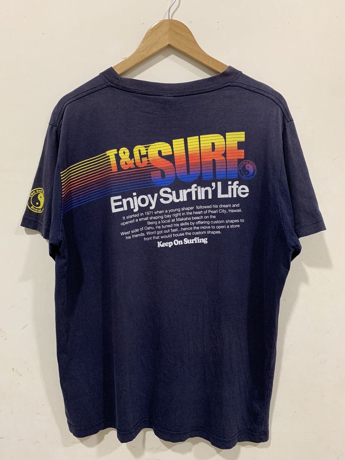 Vintage T&C Surfing Promo T-Shirt Size US XL / EU 56 / 4 - 7 Thumbnail