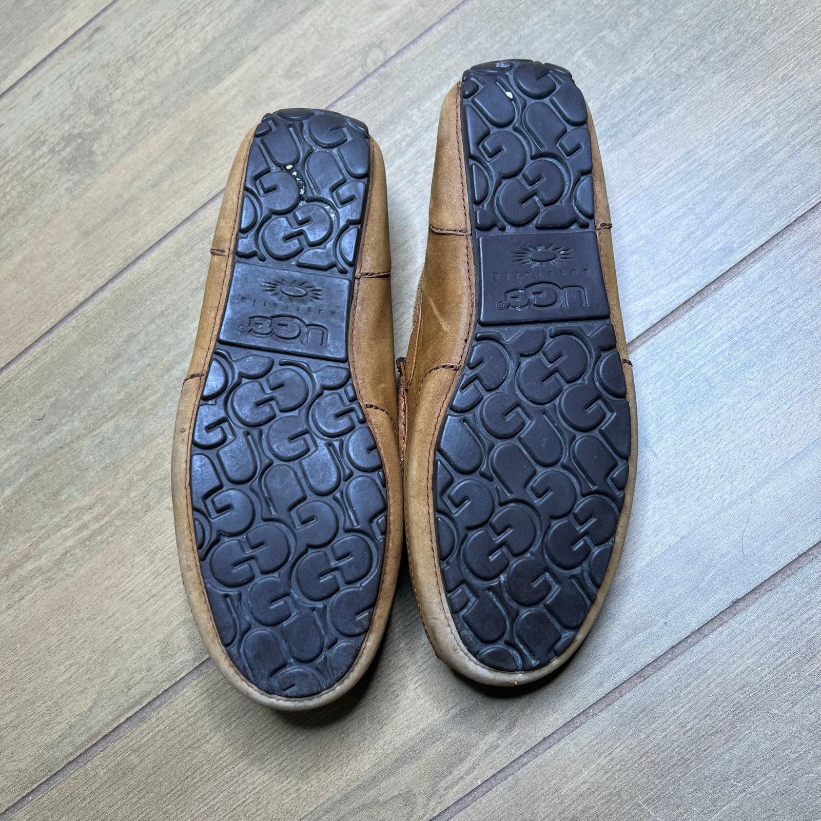 Ugg UGG Slippers Mens 10 Loafers Chester Brown Leather Slip On Size US 10 / EU 43 - 8 Thumbnail