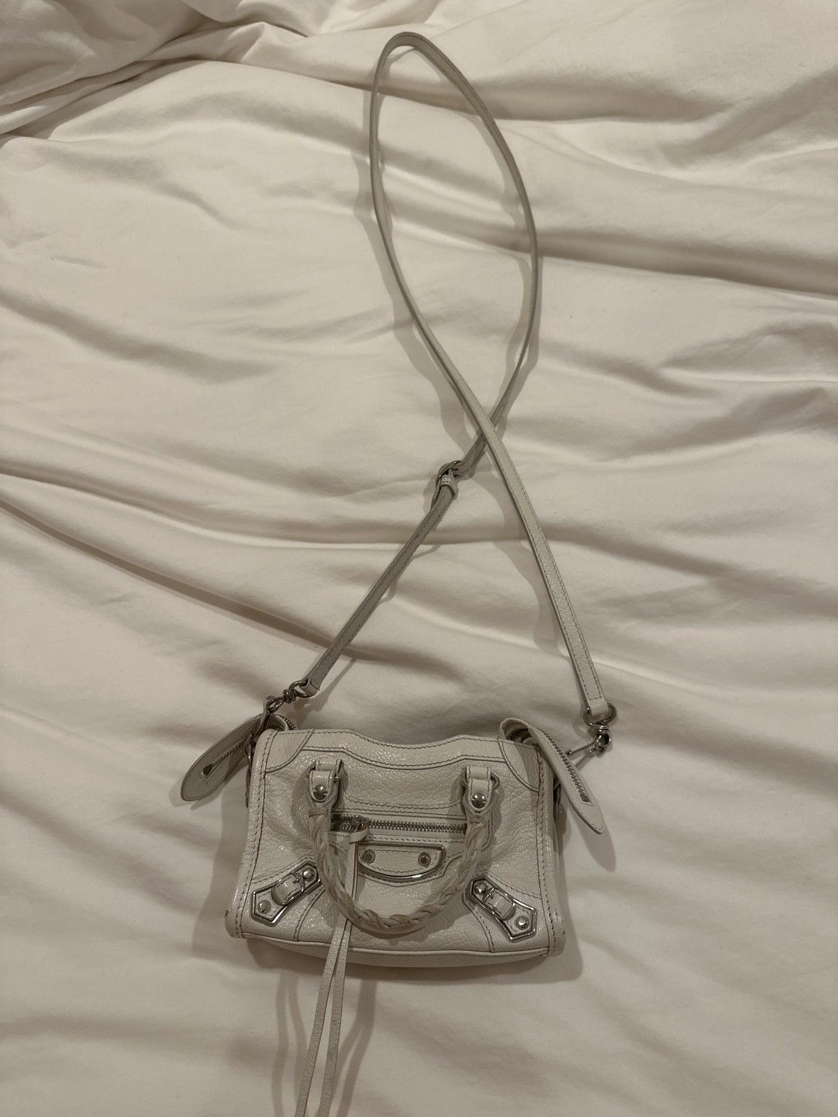 Mini White Balenciaga Bag, Women's