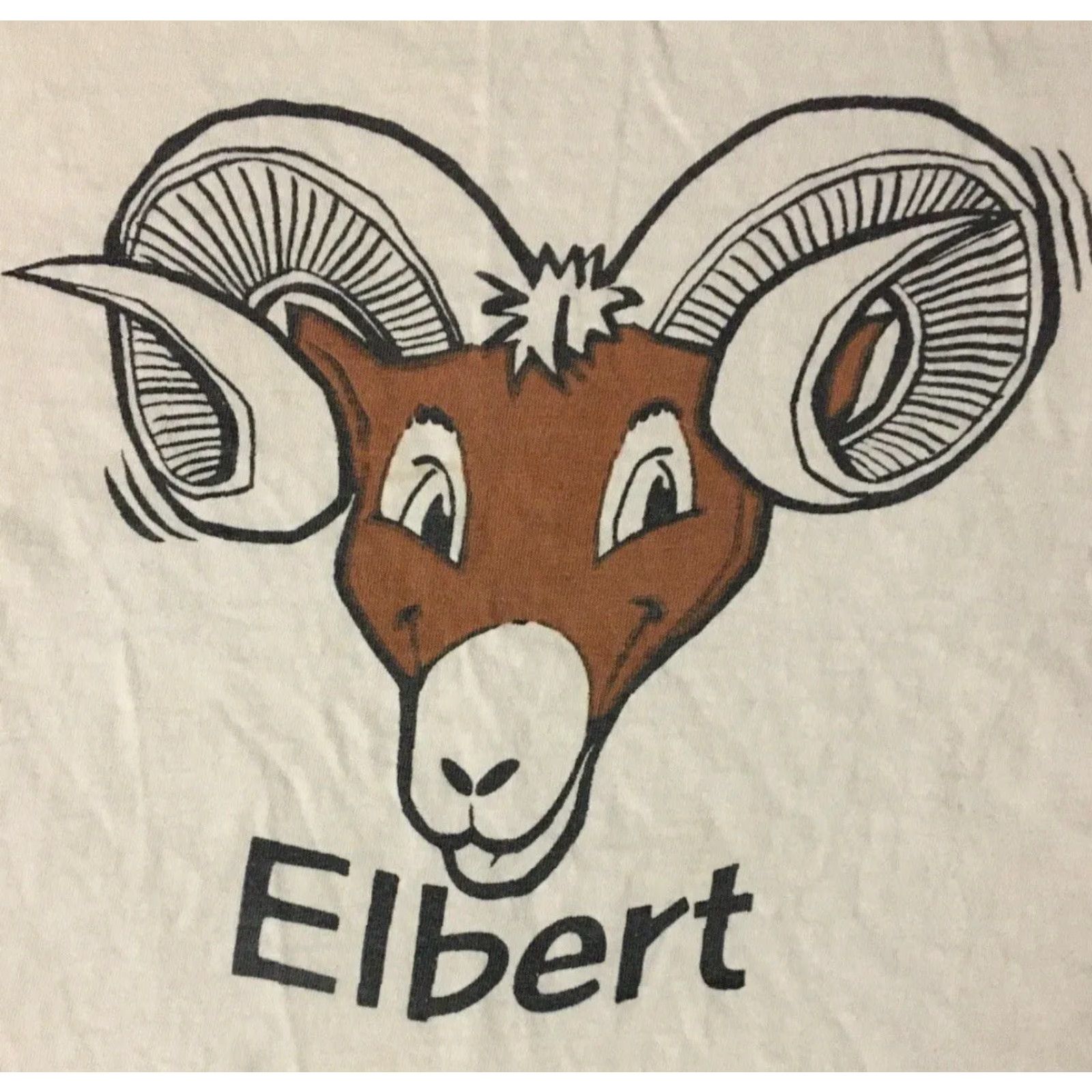 Champion VINTAGE Champion Shirt XS USA Blue Bar Elbert School Rams Faded 70s 80s Grunge Vintage 70s Champion Shirt USA Rams School Bar Blue Elbert White Size US XS / EU 42 / 0 - 2 Thumbnail