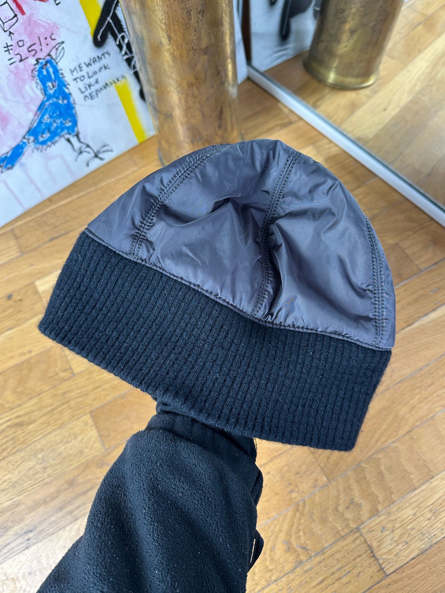Prada PRADA beanie wool Hat Cap Nylon Red Tab 2000's Vintage Size ONE SIZE - 7 Thumbnail