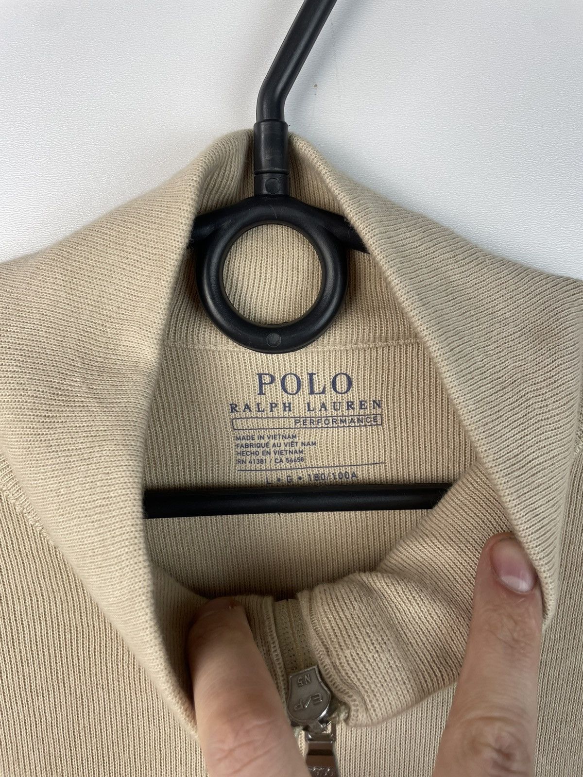 Polo Ralph Lauren Polo Ralph Lauren Full Zip Sweater Luxury Beige Size L Size US L / EU 52-54 / 3 - 2 Thumbnail