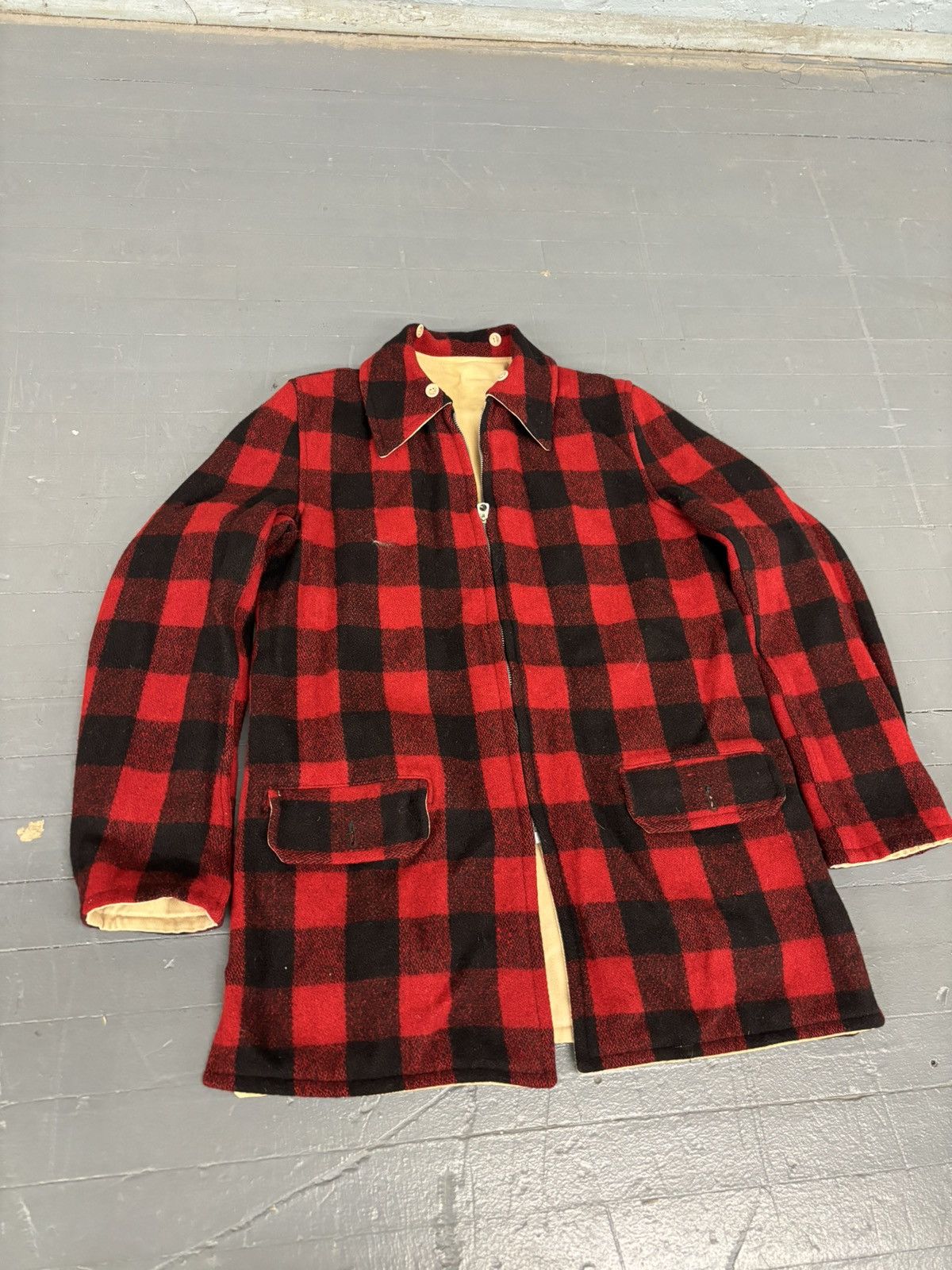 Vintage Vintage 50s/60s king O_wear plaid reversible jacket Size US L / EU 52-54 / 3 - 8 Thumbnail