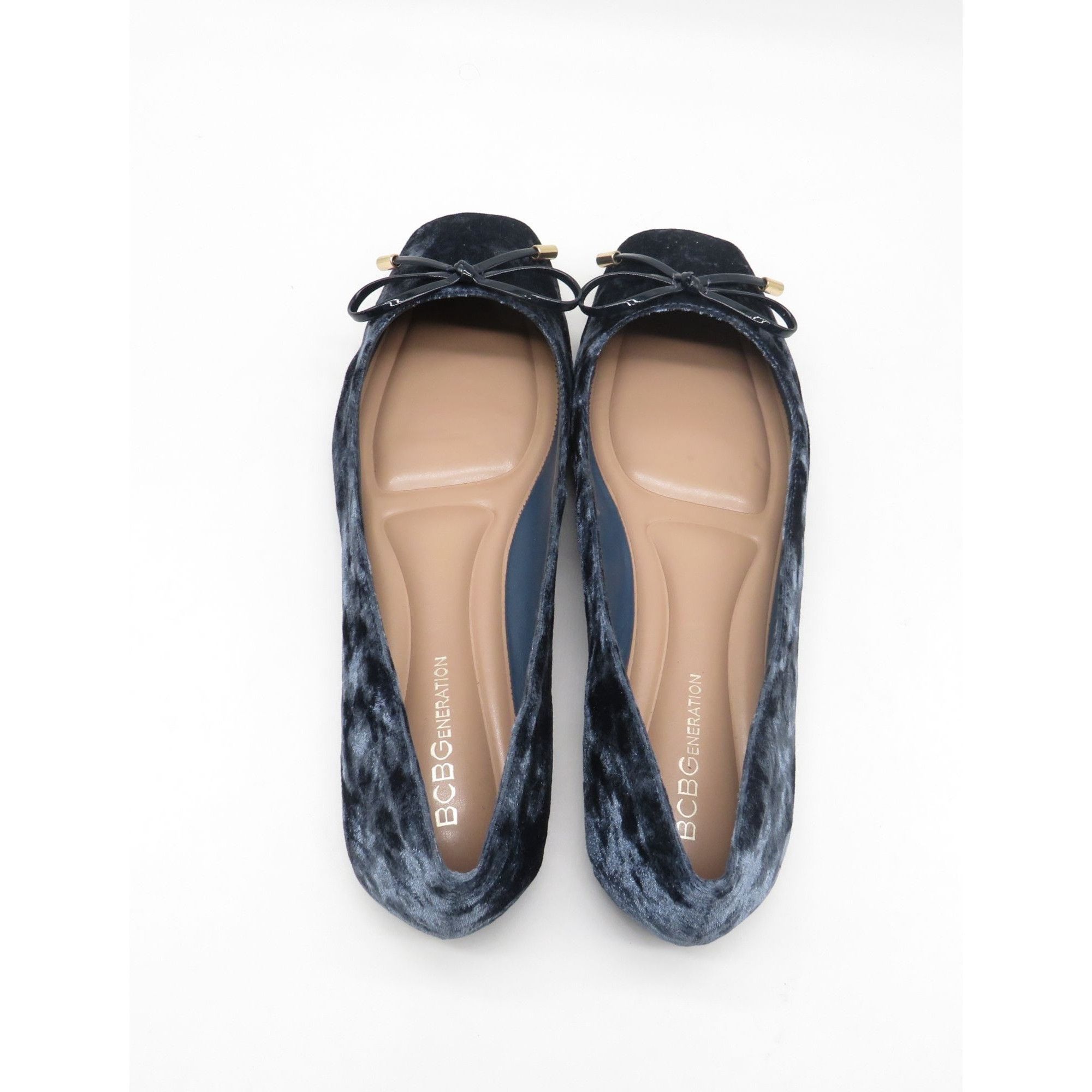 Other BCBGGeneration Navy Blue Velvet Ballet Flats Bow Accent Size Size US 10 / IT 40 - 7 Thumbnail