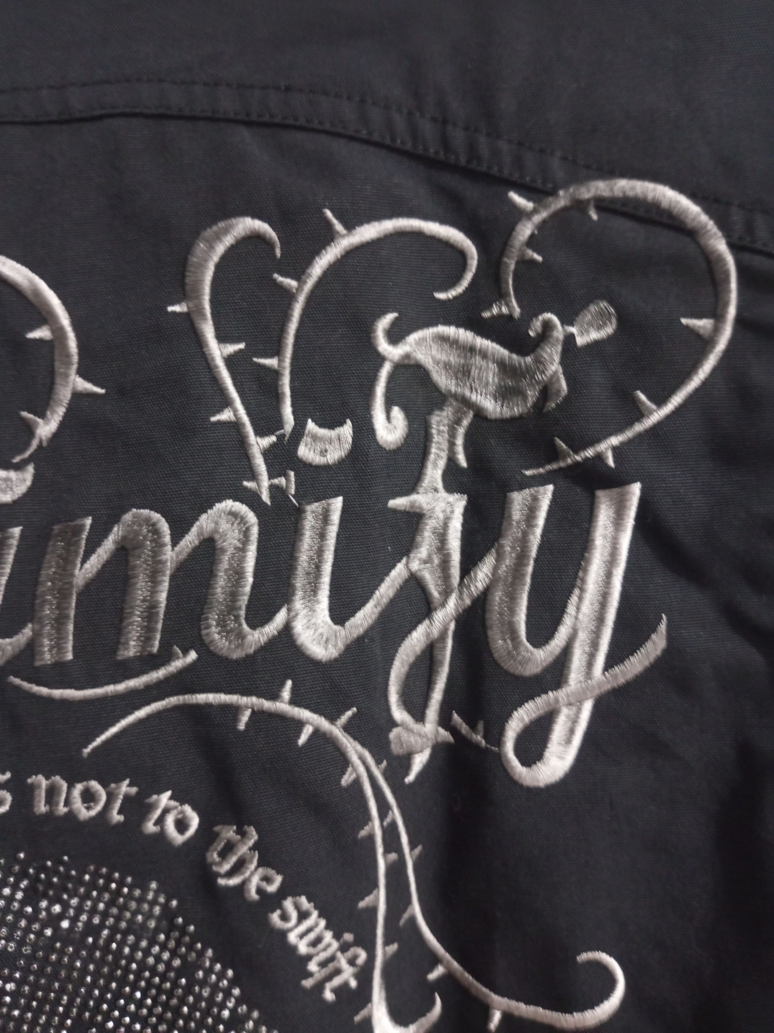 Japanese Brand cds black sense Paisley embroidery skull cross poem shirt Size US M / EU 48-50 / 2 - 9 Thumbnail